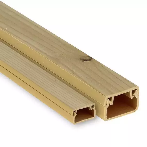 Кабель-канал 25х25 L2000 пластик Plast свет. дер. EKF kk-25-25w, изображение 2