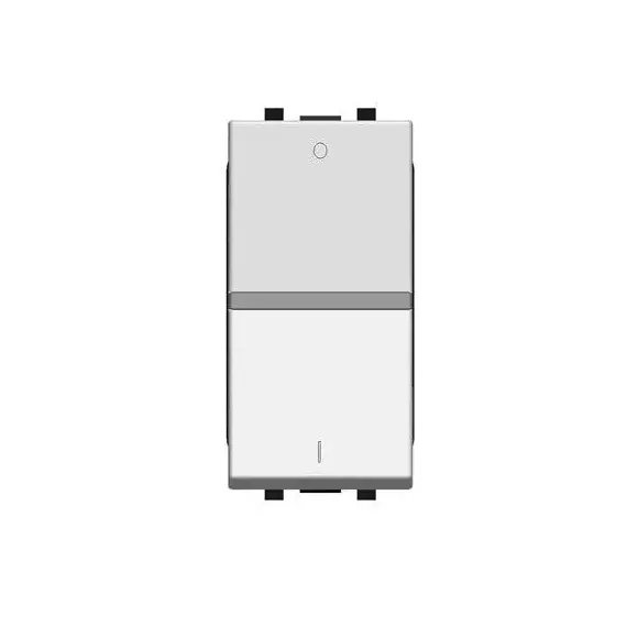 Выключатель 1-кл. 2п 1мод. СП Zenit 16А IP20 с клавишей серебр. ABB 2CLA210120N1301