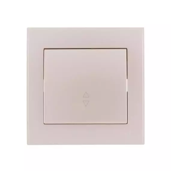 Переключатель проходной 1-кл. СП Rain 10А IP20 жемчуж./бел. метал. LEZARD 703-3030-105