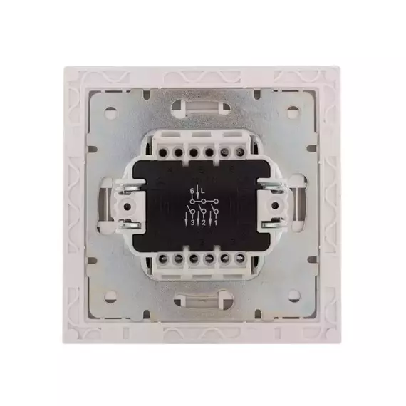 Выключатель 3-кл. СП Rain 10А IP20 жемчуж./бел. метал. LEZARD 703-3030-109, изображение 2