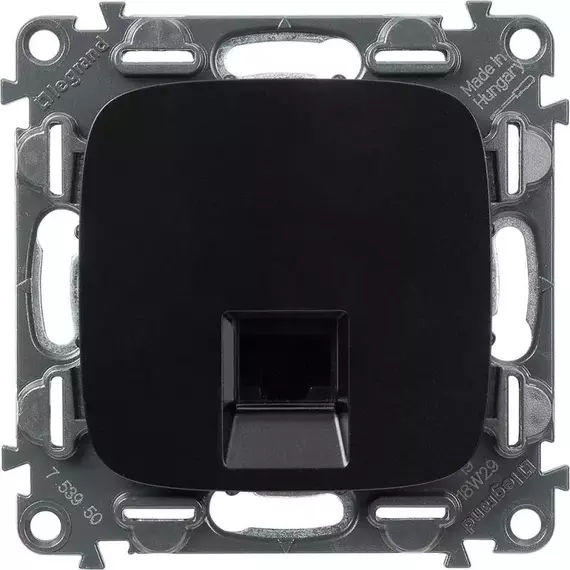 Розетка компьютерная 1-м Valena Allure RJ45 кат.5E UTP с лицев. панелью механизм антрацит Leg 753950, изображение 4