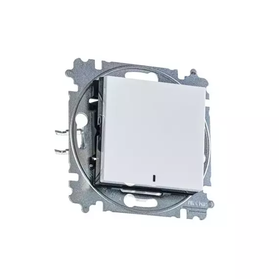Выключатель 1-кл. СП Levit IP20 с подсветкой бел./дым. черн. ABB 2CHH590146A6062, изображение 3