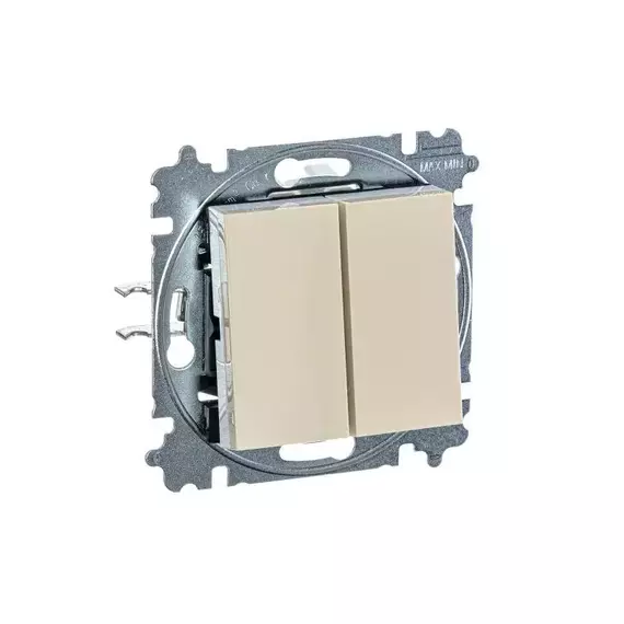 Выключатель 2-кл. СП Levit IP20 сл. кость/бел. ABB 2CHH590545A6017, изображение 3