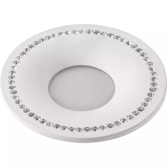 Светильник декоративный встраиваемый DLS-V103 GU5.3 WHITE "Vernissage" без лампы GU5.3 металл бел. отделка стразами литой Fametto 10727