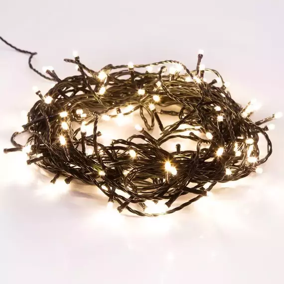 Гирлянда светодиодная "Твинкл Лайт" 6м 40LED тепл. бел. 5.1Вт 220-240В IP20 с контроллером 8 режимов провод ПВХ темн. зел. Neon-Night 303-026, изображение 6