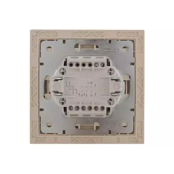 Выключатель 3-кл. СП Rain IP20 крем. LEZARD 703-0303-109, изображение 2