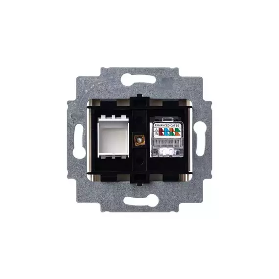 Розетка компьютерная Levit RJ45 кат.5E с заглушкой сл. кость ABB 2CHH295117A6017, изображение 3