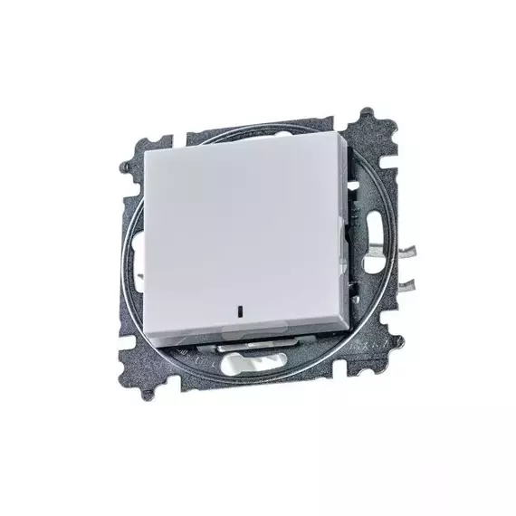 Переключатель 1-кл. СП Levit IP20 с подсветкой ориентацион. бел./ледяной ABB 2CHH590646A6001