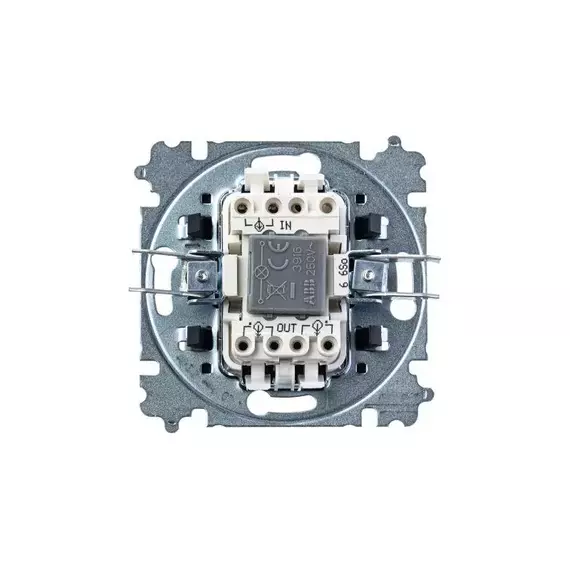 Переключатель 1-кл. СП Levit IP20 с подсветкой ориентацион. сл. кость/бел. ABB 2CHH590646A6017, изображение 2