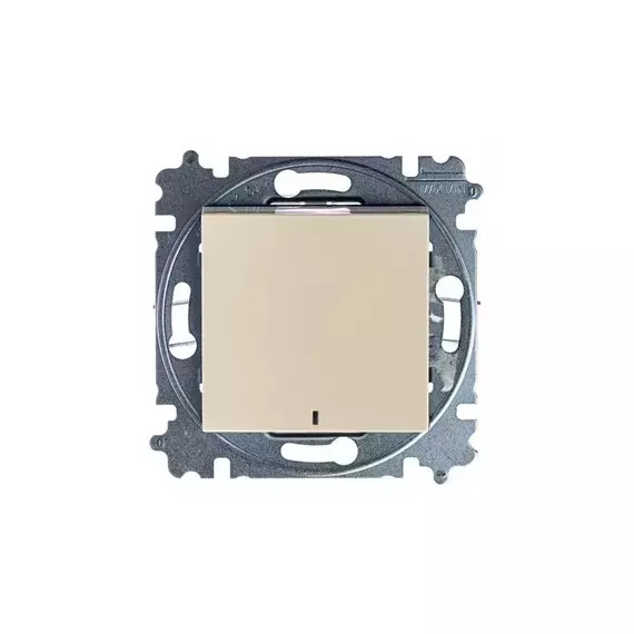 Переключатель 1-кл. СП Levit IP20 с подсветкой ориентацион. сл. кость/бел. ABB 2CHH590646A6017, изображение 3