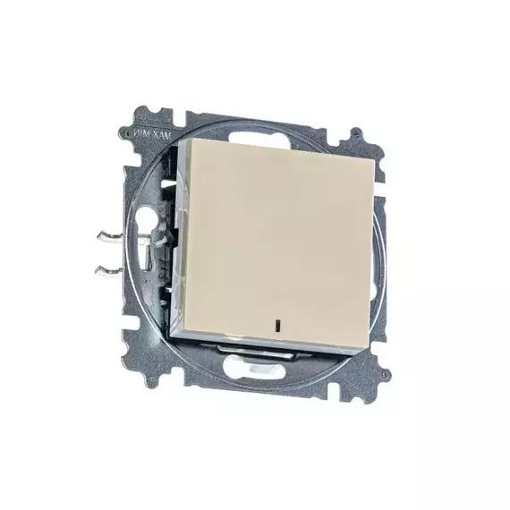 Переключатель 1-кл. СП Levit IP20 с подсветкой ориентацион. сл. кость/бел. ABB 2CHH590646A6017, изображение 4