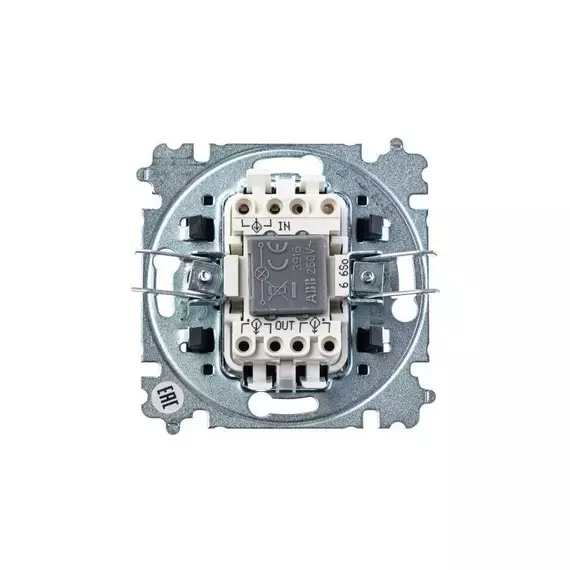 Переключатель 1-кл. СП Levit IP20 с подсветкой ориентацион. бел./дым. черн. ABB 2CHH590646A6062, изображение 4