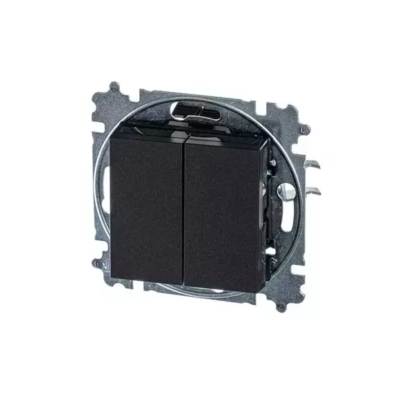 Переключатель 2-кл. СП Levit IP20 антрацит/дым. черн. ABB 2CHH595245A6063