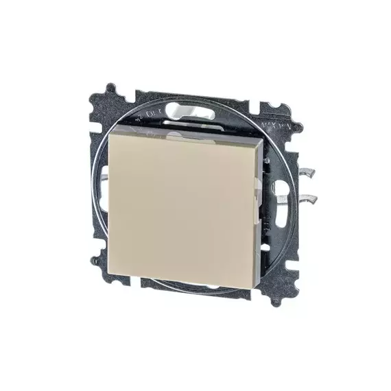 Выключатель кнопочный 1-кл. СП Levit IP20 сл. кость/бел. ABB 2CHH599145A6017