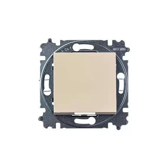 Выключатель кнопочный 1-кл. СП Levit IP20 сл. кость/бел. ABB 2CHH599145A6017, изображение 3