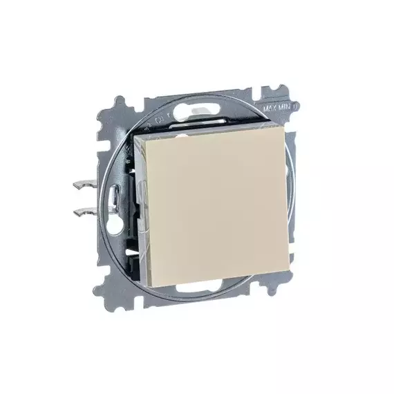 Выключатель кнопочный 1-кл. СП Levit IP20 сл. кость/бел. ABB 2CHH599145A6017, изображение 4