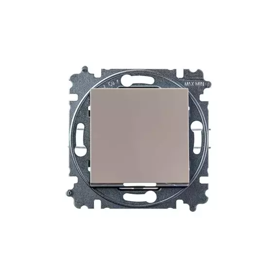 Выключатель кнопочный 1-кл. СП Levit IP20 кофе макиато/бел. ABB 2CHH599145A6018, изображение 3