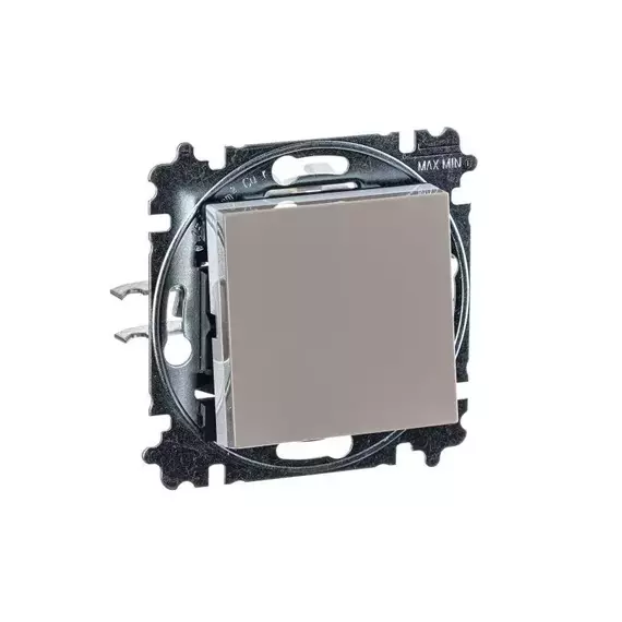 Выключатель кнопочный 1-кл. СП Levit IP20 кофе макиато/бел. ABB 2CHH599145A6018, изображение 4