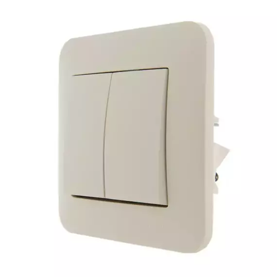 Выключатель 2-кл. 1п СП Karina 10А IP20 механизм крем. LEZARD 707-0388-101, изображение 4