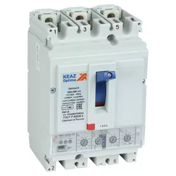 Выключатель автоматический OptiMat D160N MR1 ОМ4 РЕГ КЭАЗ 327482