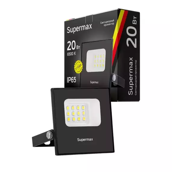 Прожектор светодиодный Supermax SPR 20Вт 6500К 2000лм IP65 КОСМОС S_PR_LED_20, изображение 3