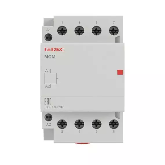 Контактор модульный 4НО MCE 4P 63А управляющ. напряжен. 240В 50Гц YON MCE-63-40-A240, изображение 2