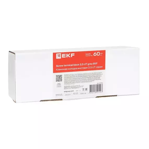 Колодка клеммная винтовая 2.5 UT сер. EKF scr-ut-2.5-g, изображение 2