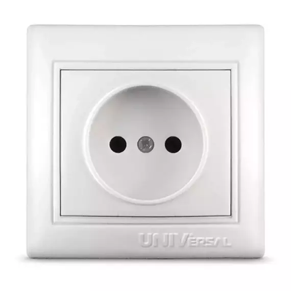 Розетка 1-м СП Севиль 16А IP20 без заземл. бел. UNIVersal С0022