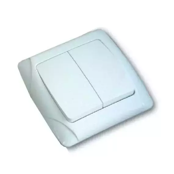 Выключатель 2-кл. СП Маргарита 10А IP20 бел. UNIVersal М0023