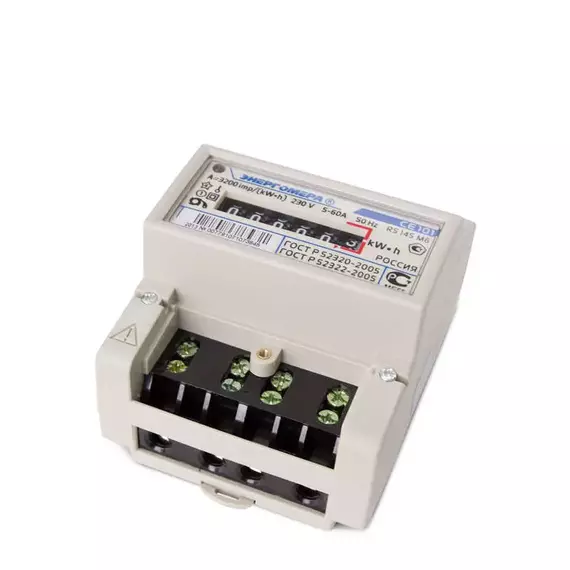 Счетчик CE 101 R5 145 М6 1ф 5-60А 1 класс точн. мех. экран DIN-рейка Энергомера 101001003007791, изображение 4
