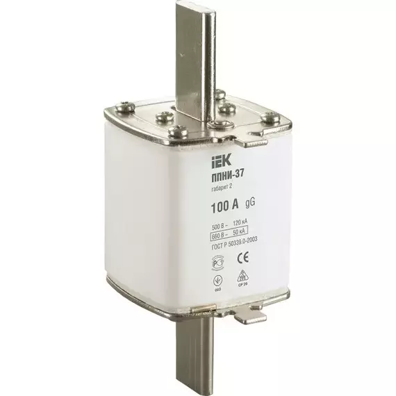 Вставка плавкая ППНИ-37 100А габарит 2 IEK DPP40-100