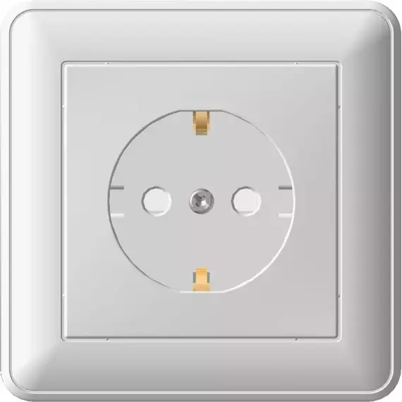 Розетка 1-м СП W59 16А IP20 с заземл. защ. шторки в сборе сл. кость SchE RS16-152-28