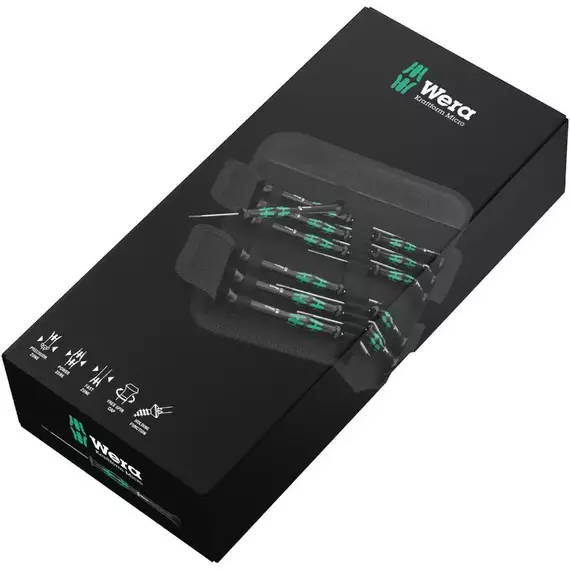 Набор отверток прецизионных Kraftform Micro 12 Universal 1 12 пр. PH 00/0 TORX HF TX 5/6 SL 1.5/1.8/2.0/2.5/3.0 HEX 0.9/1.5/2.0 Wera WE-073675, изображение 2
