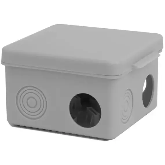 Коробка распределительная ОП 80х80х50мм 7 каб. вводов IP54 сер. TOKOV ELECTRIC TKE-KR-80-80-50-C06, изображение 2
