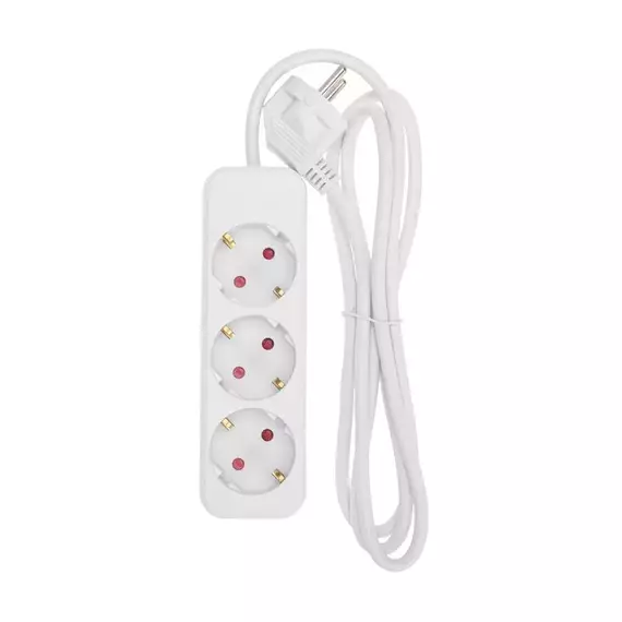 Удлинитель 3х1.5м с заземл. STANDARD 3х1кв.мм бел. Rexant 13-4009