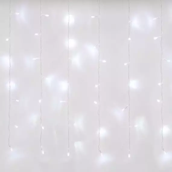 Занавес LED со статическим свечением ULD-C3020-240/STK WHITE IP44 3х2м соед. 240 диодов бел. свет провод прозр. Uniel UL-00007213, изображение 2