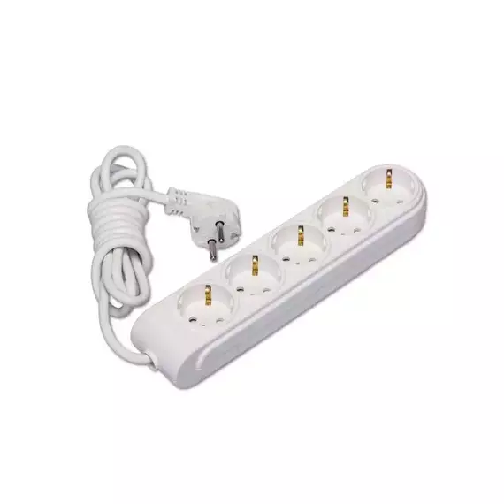 Удлинитель 5х7м с заземл. 16А IP20 защ. шторки Makel N5210073