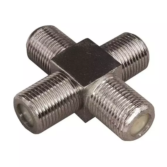 Переходник антенный 4-гнезда F четверник блист. Rexant 06-0023-A, изображение 4