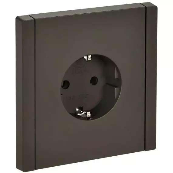 Розетка СП FORTE&PIANO FP313 16А с заземл. защ. шторки безвинт. крепл. сер. IEK FP-R14-16-1-K03