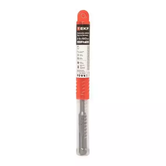 Бур по бетону SDS-plus 6х160 мм (4 резца) Professional EKF db-6-160-4x4-ue, изображение 7