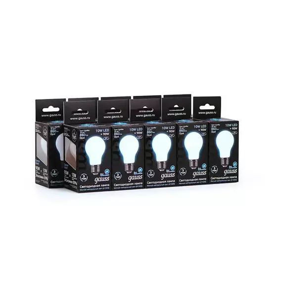 Лампа светодиодная филаментная Black Filament 10Вт A60 грушевидная матовая 4100К нейтр. бел. E27 860лм GAUSS 102202210, изображение 4