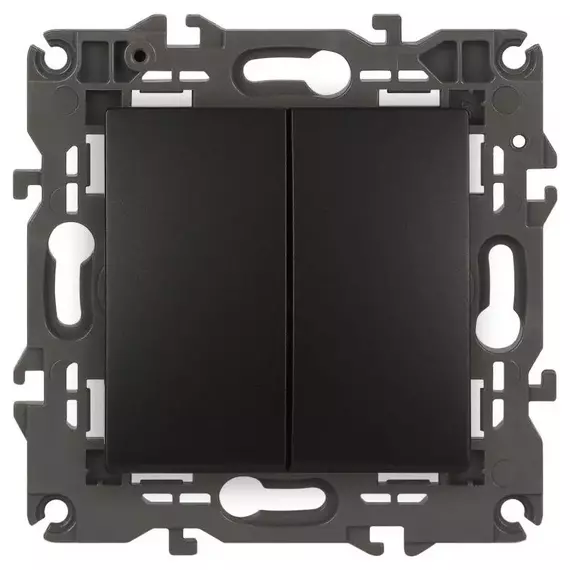 Переключатель 2-кл. СП Elegance 14-1106-05 10А IP20 250В 10AX механизм антрацит Эра Б0034247