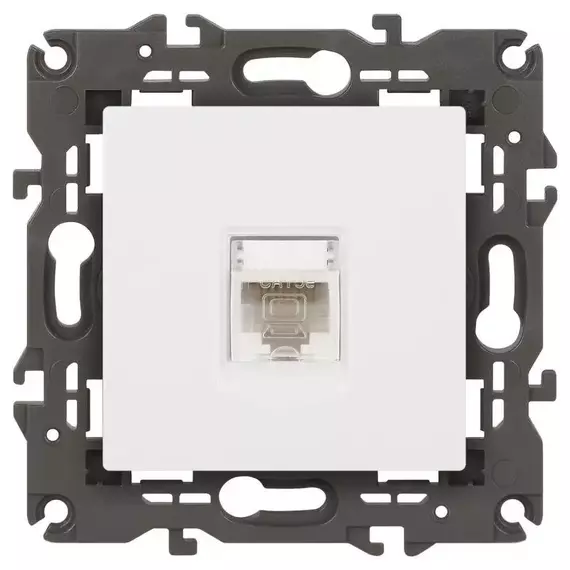 Розетка компьютерная 1-м Elegance 14-3107-01 RJ45 IP20 механизм бел. Эра Б0034302