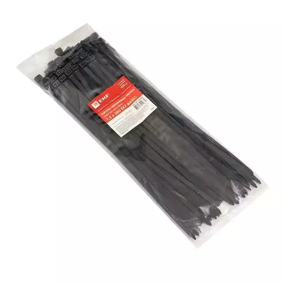Хомут кабельный 7.2х350 нейл. черн. (уп.100шт) EKF plc-cb-7.2x350, изображение 3
