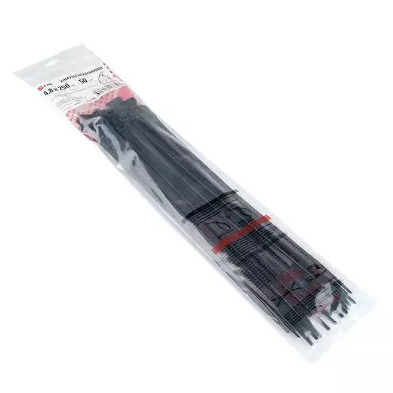 Хомут P6.6 4.8x250 FlexLock стандартный черн. (уп.50шт) PROxima EKF plc-fl-ctsb-4.8x250-r, изображение 2