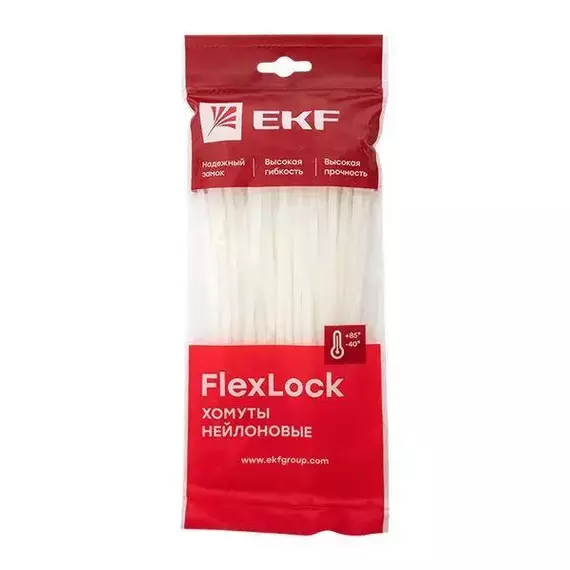Хомут P6.6 4.6х160 FlexLock стандартный бел. (уп.100шт) PROxima EKF plc-fl-ctsw-4.6x160, изображение 4