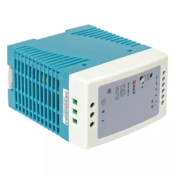 Блок питания на DIN-рейку 100Вт Uвх ~ 220В AC m Uвых - 12В DC постоянного тока EKF DR-M-100W-12, изображение 11