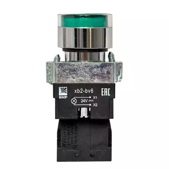 Кнопка BA31 с подсветкой 24В зел. NO PROxima EKF xb2-bw31-24, изображение 4