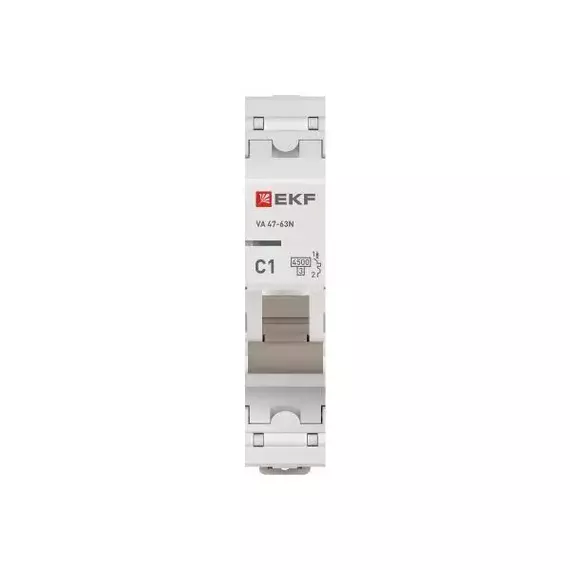 Выключатель автоматический 1п C 1А 4.5кА ВА 47-63N PROxima EKF M634101C, изображение 4