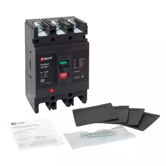 Выключатель автоматический 3п 16А 18кА LS125 ProPact EKF mccb-125-18-3-16-ls, изображение 2